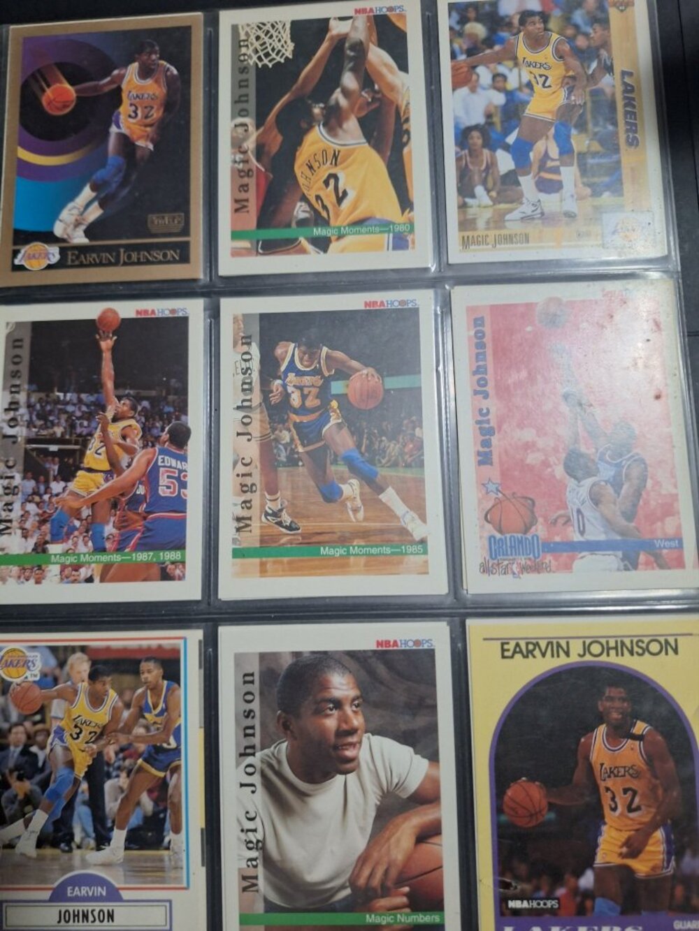 Lakers vs Celtics Card Lot 140 Magic Johnson Bird McHale Worthy Divac Rookie